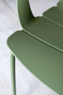 Montauk - Ensemble table et 4 fauteuils de table intérieur en polypropylène et métal vert