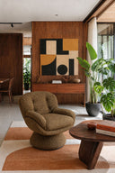 Gustave  - Fauteuil en tissu marron
