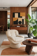 Gustave - Fauteuil en tissu beige