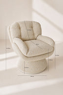 Gustave - Fauteuil en tissu beige