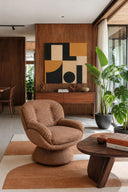 Gustave - Fauteuil en tissu brique