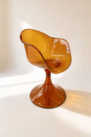 GLAM - Lot de 2 fauteuils de table en polycarbonate ambre