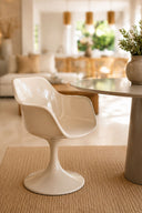 GLAM - Lot de 2 fauteuils de table en polycarbonate vison