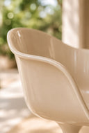 GLAM - Lot de 2 fauteuils de table en polycarbonate vison