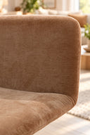 AXO - Fauteuil en tissu chenille et structure en métal beige poudré
