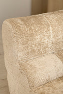 VOLTA - Fauteuil compressé en tissu chenille écru