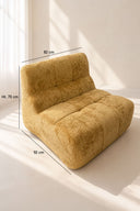 VOLTA - Canapé compressé modulable en tissu chenille ocre doré