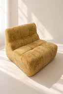 VOLTA - Canapé compressé modulable en tissu chenille ocre doré