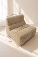 VOLTA - Canapé compressé modulable en tissu chenille taupe
