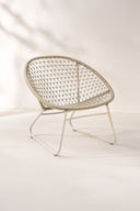 Bao Bao - Fauteuil lounge extérieur tressé taupe 75x71,5x72,5 cm