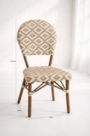 Scala - Lot de 2 chaises d'extérieur noisette en aluminium effet rotin naturel