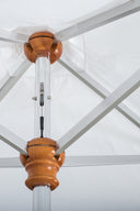 Comète - Parasol en aluminium et toile blanc