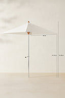 Comète - Parasol en aluminium et toile blanc