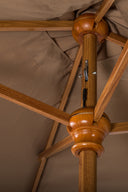 Comète - Parasol en aluminium et toile taupe