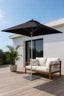 Comète - Parasol en aluminium et toile noire