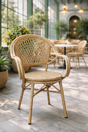 Capri - Lot de 2 fauteuils de table d'extérieur en rotin