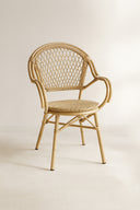 Capri - Lot de 2 fauteuils de table d'extérieur en rotin