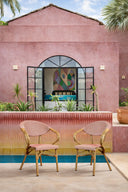 Amalfi - Lot de 2 fauteuils de table d'extérieur rouge