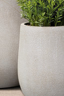 Set de 2 pots ronds Lagos en terre d'argile 32/44 cm