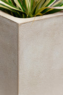 Set de 2 pots rectangulaires Lagos en terre d'argile 32/44 cm