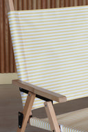 Playa - Fauteuil de plage en bois de hêtre naturel et tissu jaune