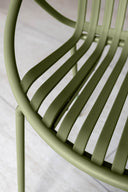 Calypso - Ensemble table avec 8 fauteuils en polypropylène vert