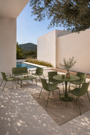 MONTAUK - Ensemble de table d'extérieur et salon de jardin en polypropylène vert