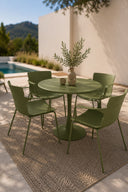 MONTAUK - Ensemble de table d'extérieur et salon de jardin en polypropylène vert