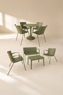 MONTAUK - Ensemble de table d'extérieur et salon de jardin en polypropylène vert