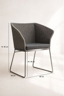 Paopao - Fauteuil de table d'extérieur en corde