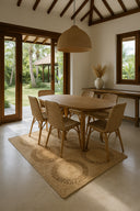 Jerico - Tapis rectangulaire en jute naturelle tissé à la main