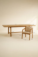 Saona - Ensemble table extensible et 10 fauteuils en bois d'acacia