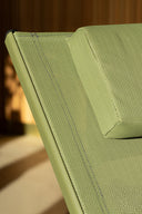 Napoli - Lot de 2 chaises longues en acier et textilène vert