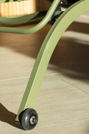 Napoli - Lot de 2 chaises longues en acier et textilène vert