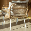 Salon de jardin Trevi en acier et rotin synthétique 4 places