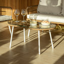 Salon de jardin Trevi en acier et rotin synthétique 4 places