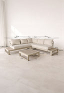 Riva Bella - Salon de jardin d'angle en aluminium sable