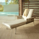 Figari - Lot de 2 chaises longues en aluminium sable avec tissu oléfine