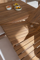 Fidji - Ensemble de jardin table extensible avec 10 chaises en bois d’acacia