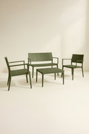 Patio - Salon de jardin en polypropylène vert