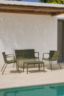 Montauk - Salon de jardin en polypropylène et métal vert