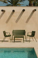 Montauk - Salon de jardin en polypropylène et métal vert