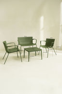 Montauk - Salon de jardin en polypropylène et métal vert