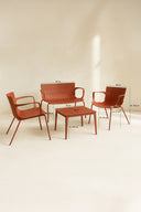 Montauk - Salon de jardin en polypropylène et métal brique