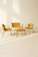 Montauk - Salon de jardin en polypropylène et métal ocre