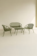 Calypso - Salon de jardin en polypropylène et métal vert