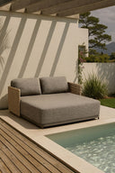 Madrague - Daybed en aluminium et tissu moka