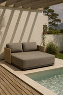 Madrague - Daybed en aluminium et tissu moka