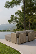 Madrague - Daybed en aluminium et tissu moka