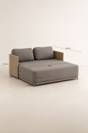 Madrague - Daybed en aluminium et tissu moka